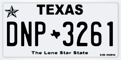 TX license plate DNP3261
