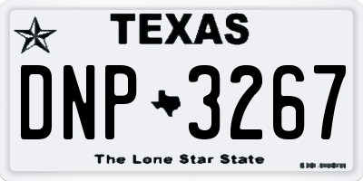 TX license plate DNP3267