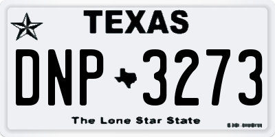 TX license plate DNP3273