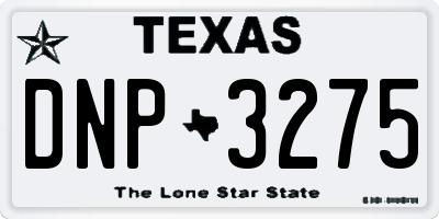 TX license plate DNP3275