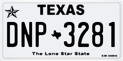 TX license plate DNP3281