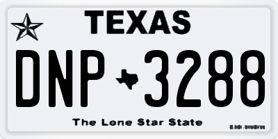 TX license plate DNP3288