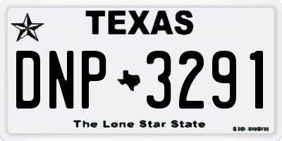 TX license plate DNP3291