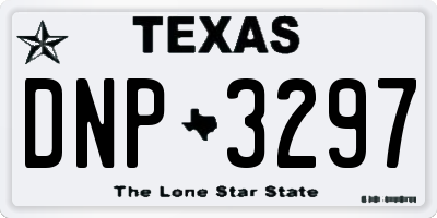 TX license plate DNP3297