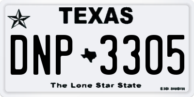 TX license plate DNP3305