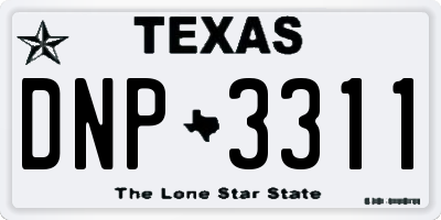 TX license plate DNP3311