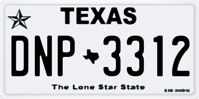 TX license plate DNP3312