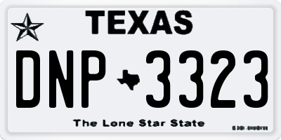 TX license plate DNP3323