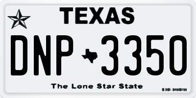 TX license plate DNP3350