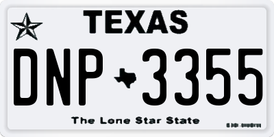 TX license plate DNP3355