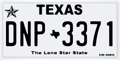 TX license plate DNP3371