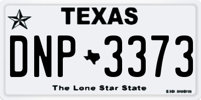 TX license plate DNP3373