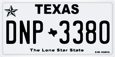 TX license plate DNP3380