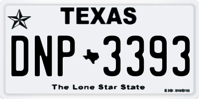 TX license plate DNP3393