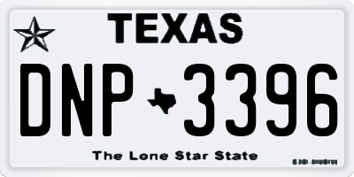 TX license plate DNP3396