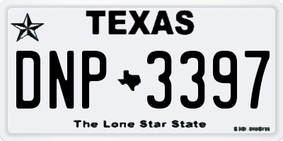 TX license plate DNP3397