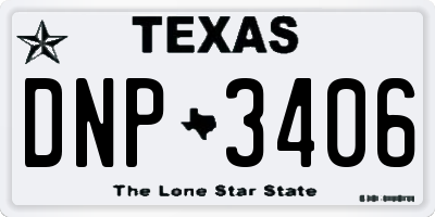 TX license plate DNP3406
