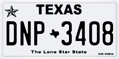 TX license plate DNP3408