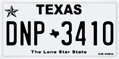 TX license plate DNP3410