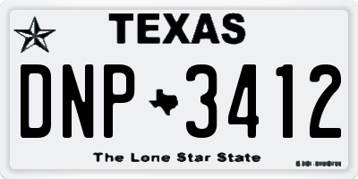 TX license plate DNP3412