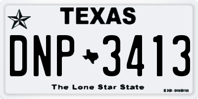 TX license plate DNP3413