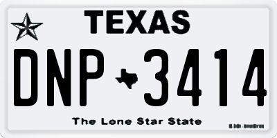 TX license plate DNP3414