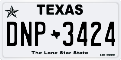 TX license plate DNP3424
