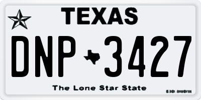 TX license plate DNP3427