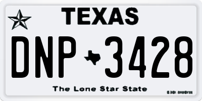 TX license plate DNP3428