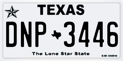 TX license plate DNP3446