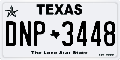 TX license plate DNP3448