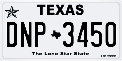 TX license plate DNP3450