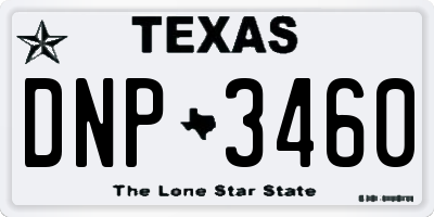 TX license plate DNP3460