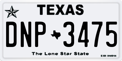 TX license plate DNP3475