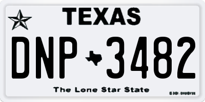 TX license plate DNP3482