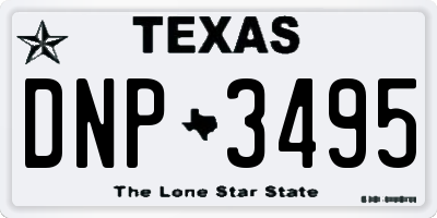 TX license plate DNP3495