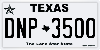 TX license plate DNP3500