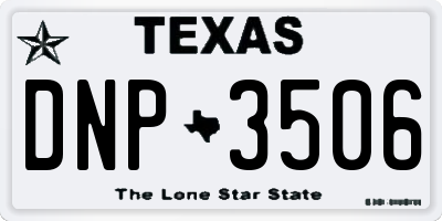 TX license plate DNP3506