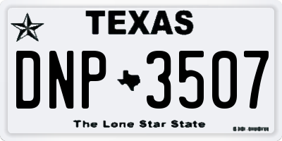 TX license plate DNP3507