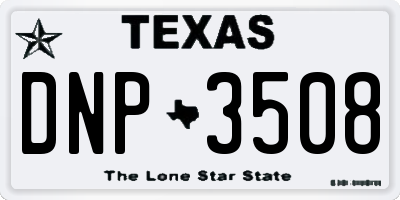 TX license plate DNP3508