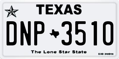 TX license plate DNP3510