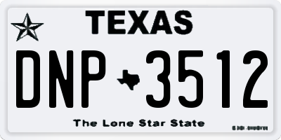 TX license plate DNP3512