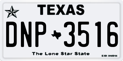 TX license plate DNP3516
