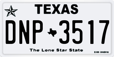 TX license plate DNP3517