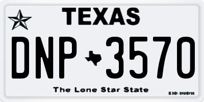 TX license plate DNP3570