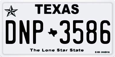 TX license plate DNP3586