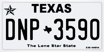 TX license plate DNP3590