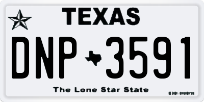 TX license plate DNP3591