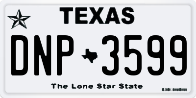 TX license plate DNP3599