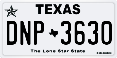 TX license plate DNP3630